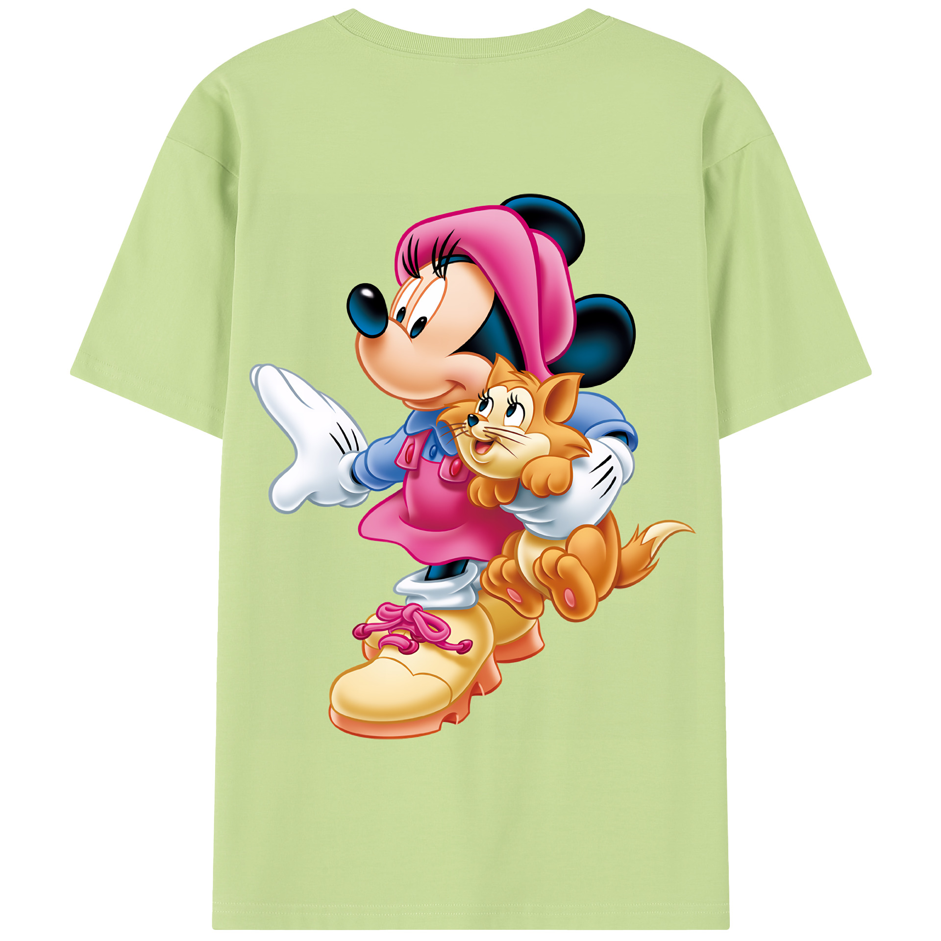 （画像用） ミッキーマウス Mickey Mouse 綿100％半袖Tシャツ（背面プリント）